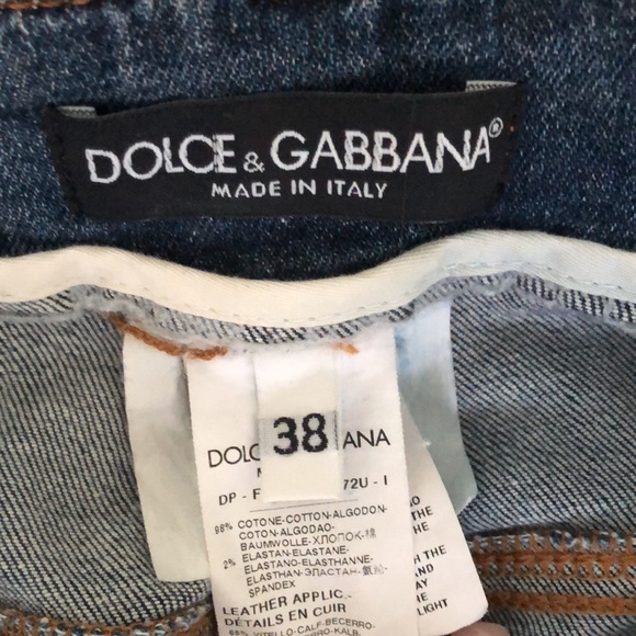 Dolce & Gabbana flared jeans size 38 Italian blue color good condition - Picture 8 of 16